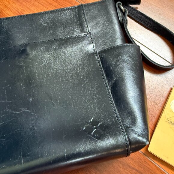 Patricia Nash Aveley Black Leather Crossbody Purse - Picture 2 of 14